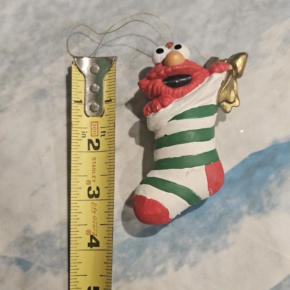 Vintage Elmo Christmas Stocking Ornament Jim Henson Productions Sesame Street